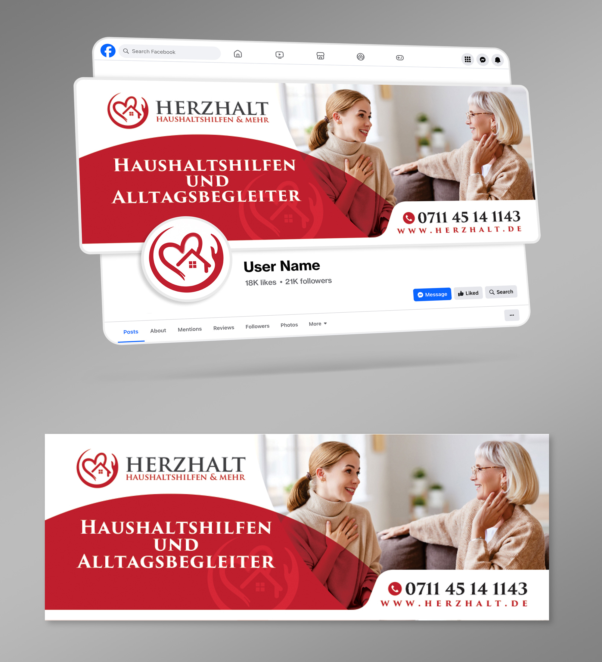 Online-Marketing Material für Alltagsbegleiter von Dzhafir, Design 13