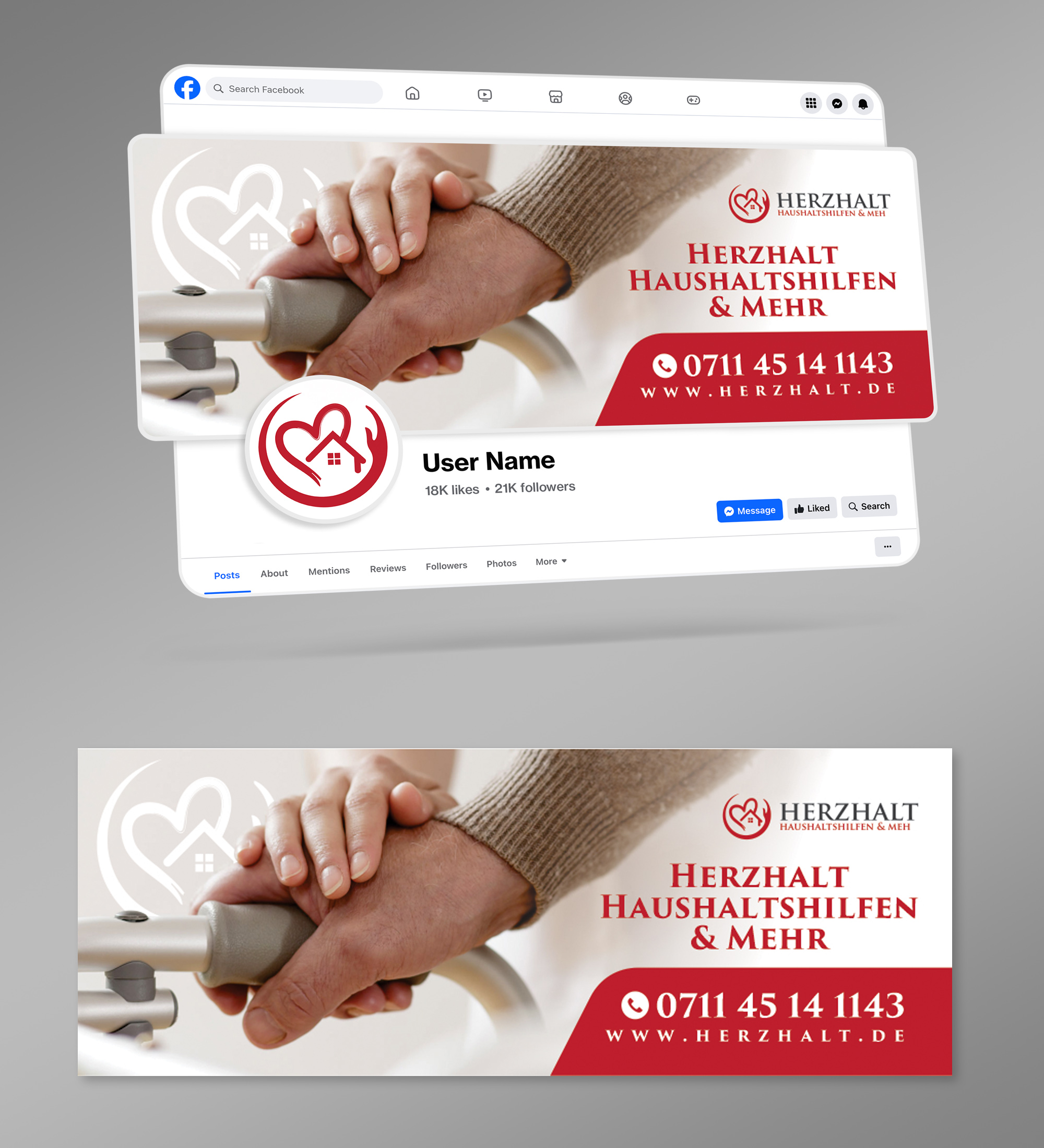 Online-Marketing Material für Alltagsbegleiter von Dzhafir, Design 15