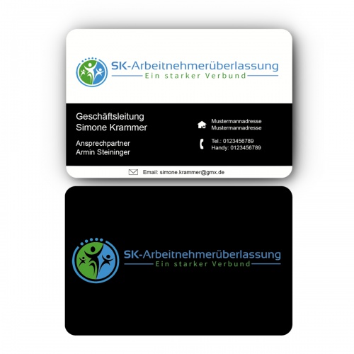 Logo & Visitenkarte für SK-Arbeitnehmerüberlassung