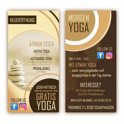 Flyer-Design für Yoga-Studio