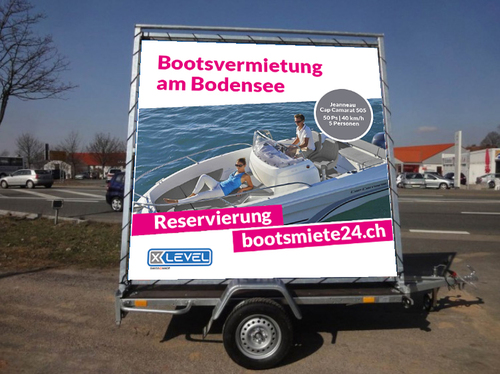 Plakat-Design für Bootsvermietung