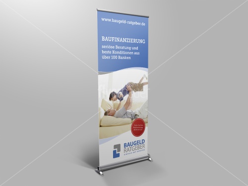 RollUp Druck 85x200cm für Finanzdienstleister