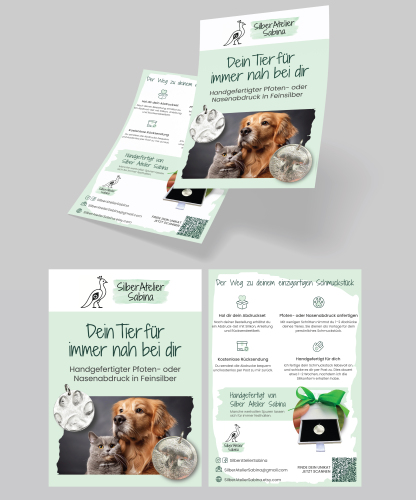  Flyer für Anbieter von handgemachtem Schmuck