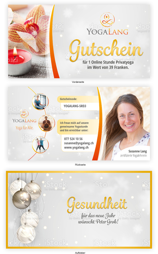  Gutschein-Design für Yogalehrerin