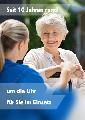 Plakat-Design für einen Pflegedienst