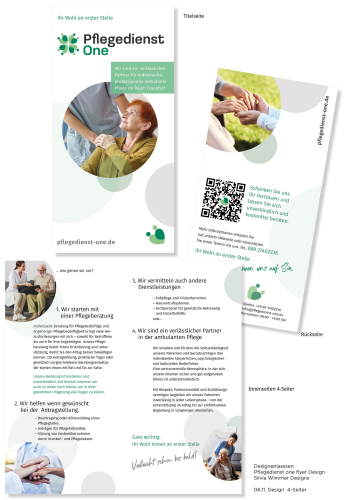 Flyer für einen ambulanten Pflegedienst