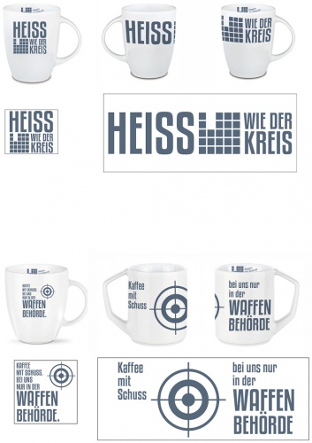 Merchandising für das Design von Tassen