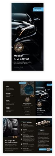  Flyer für einen mobilen KFZ-Service