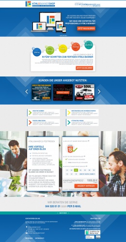  Webdesign für Realisation von  Bannern für unterschiedliche Werbenetzwerke