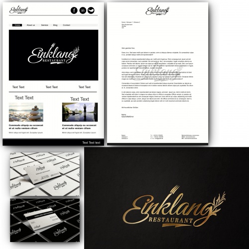 Logo-Design für Restaurant Einklang