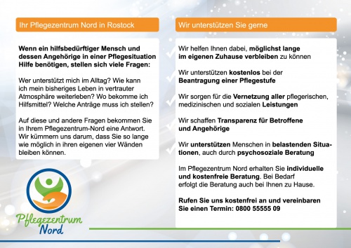 Flyer 2 Seiten Pflegestufe