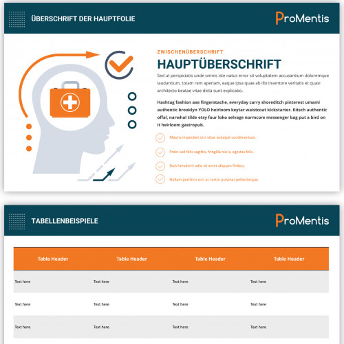 Präsentationsvorlagen für psychologische Weiterbildung, Unterstützung und Prävention der psychischen Gesundheit