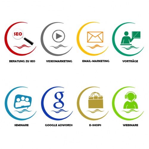 Icons für Online Marketing und Seminare