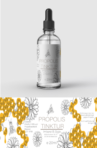  Etiketten-Design für Propolis