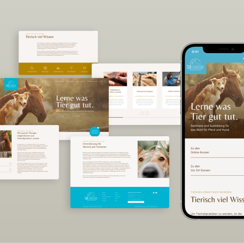 Webdesign für Seminare für Tiertherapeuten