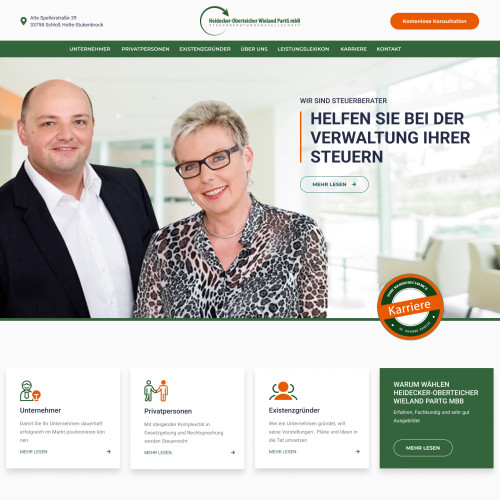  Webdesign für Steuerberatungsgesellschaft