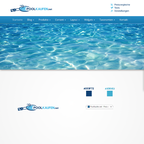 Logo-Design für Affiliate-Projekt zum Thema Pool kaufen