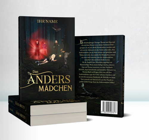 Illustrationen für Buch-Cover und Inhalt für Veröffentlichung auf BoD. Titel: Das Andersmädchen