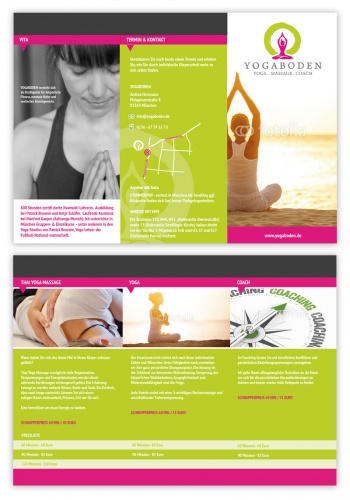 Neukunden-Flyer für Yoga-&Massage