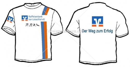 T-Shirt für Freizeitsportteam einer Bank