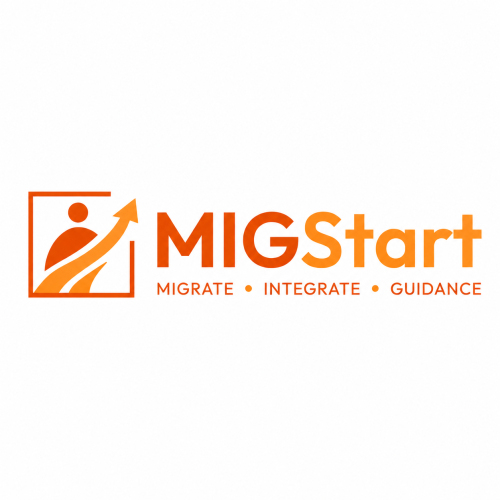  Logo für Arbeitsvermittlung von MigrantInnen