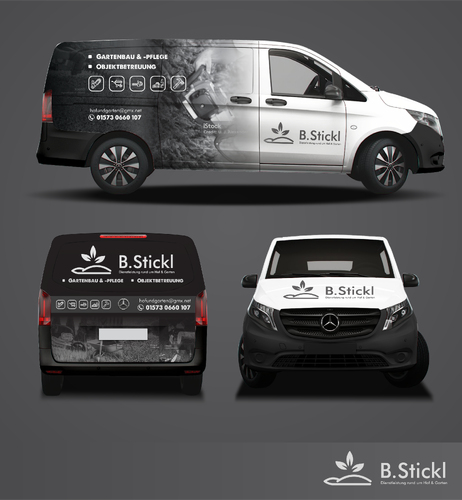 Fahrzeugbeschriftung für 1-Mann-Gartenbau-Betrieb