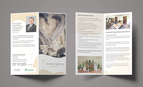 Flyer-Design für Bestattungen