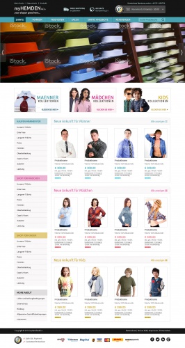 Webdesign für exklusiven Hemden-Shop