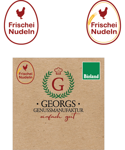 Logo-Design für Nudelhersteller aus Frischeiern in Bio-Qualität