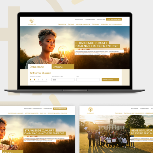 Webdesign für Strom und Gas Versorger