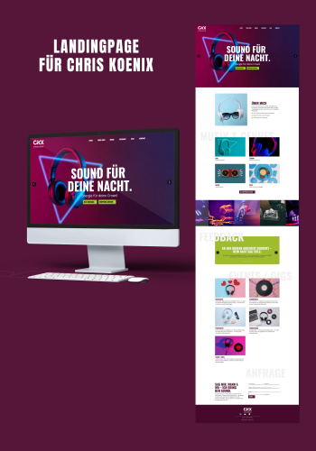 Landing Page für selbstständigen DJ