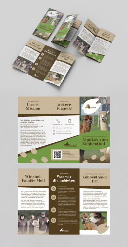 Flyer für Alpaka und Lama Hof