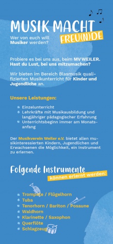 Flyer-Design für Musikverein - Jugendkapelle