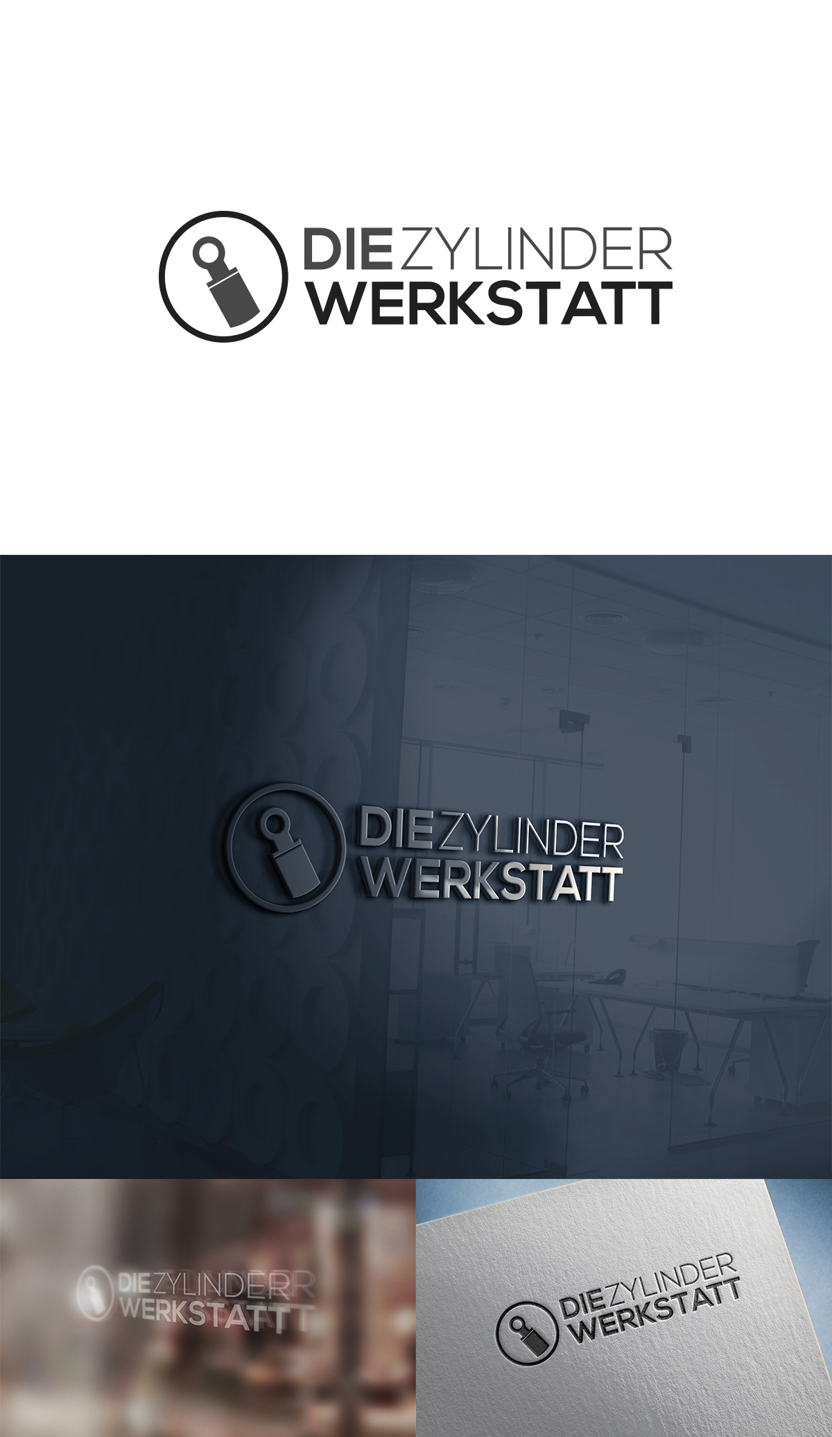 Logo & Visitenkarte für Reparatur von Hydraulikzylindern