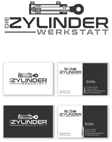 Logo & Visitenkarte für Reparatur von Hydraulikzylindern