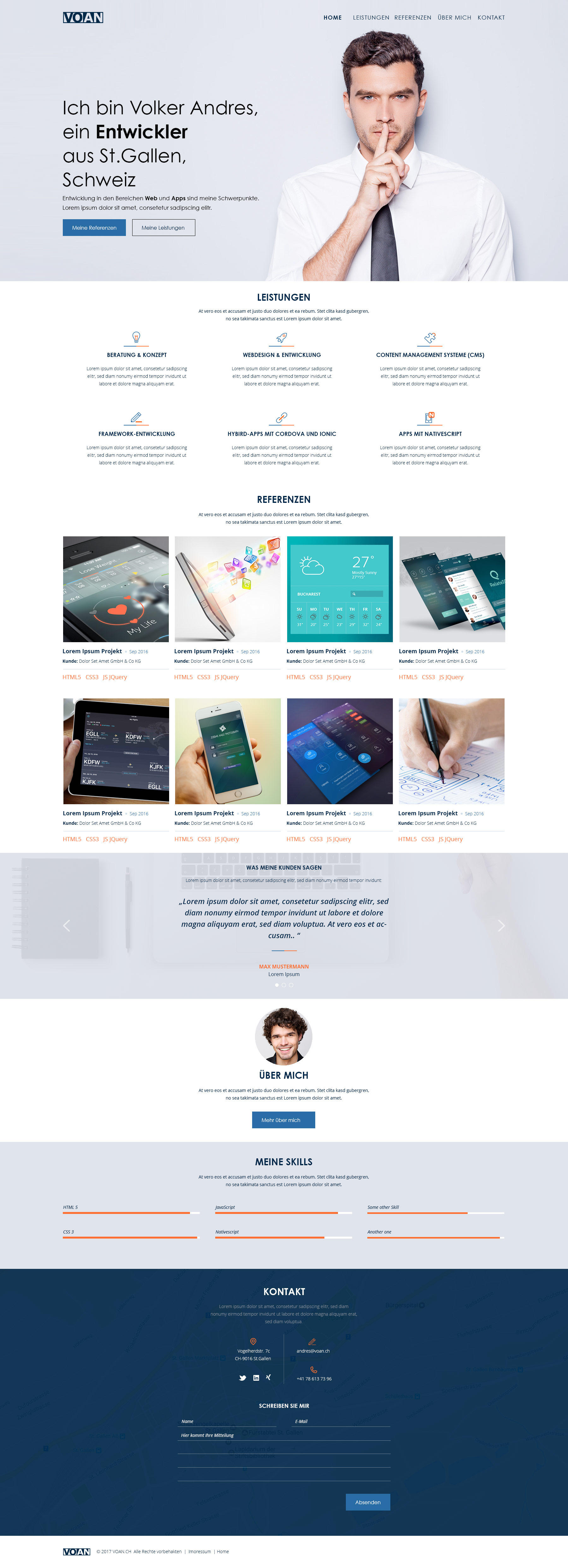 Webdesign für Freelancer Web/App (OnePager) » Webdesign » designenlassen.de