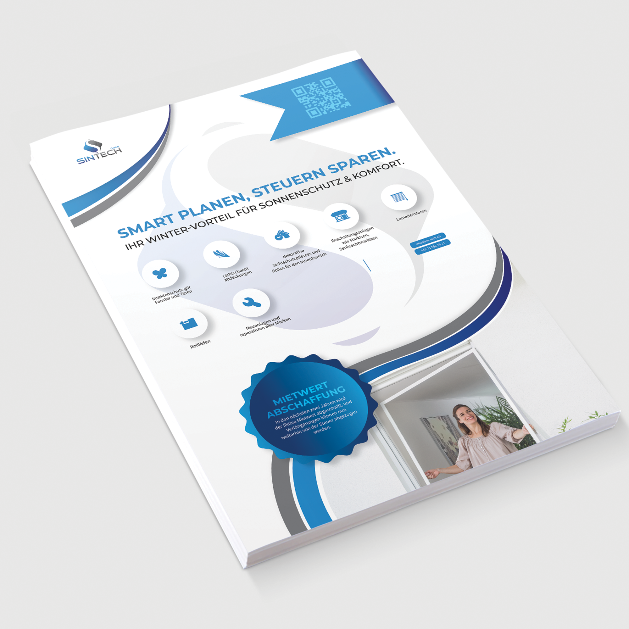 Flyer für Verkauf und Installation von Sonnen- und Insektenschutzprodukten von pixelsbyabhishek, Design 11