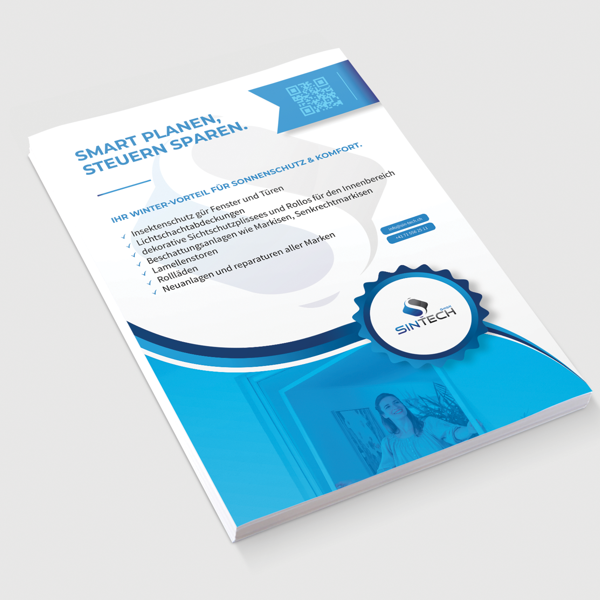 Flyer für Verkauf und Installation von Sonnen- und Insektenschutzprodukten von pixelsbyabhishek, Design 12