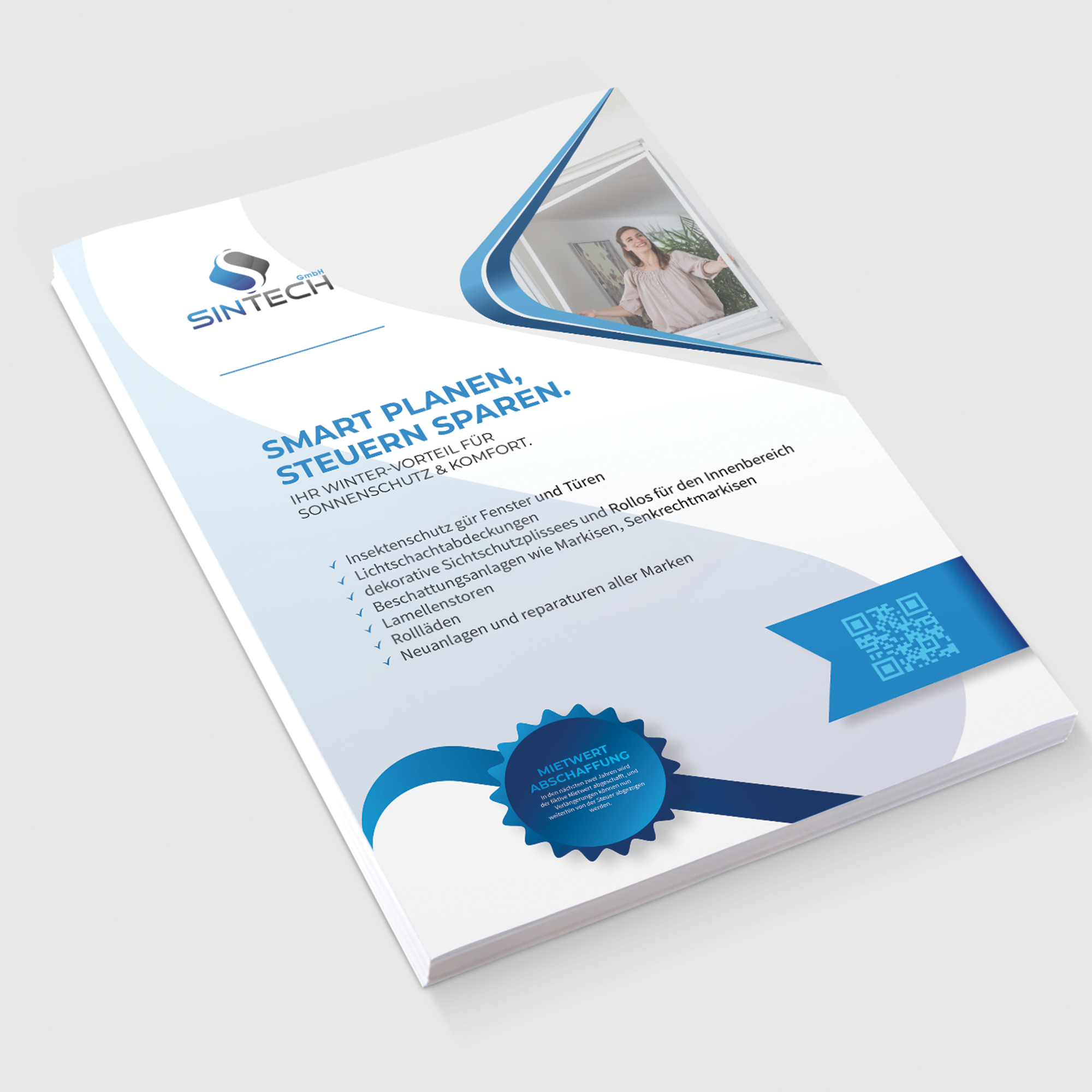 Flyer für Verkauf und Installation von Sonnen- und Insektenschutzprodukten von pixelsbyabhishek, Design 13