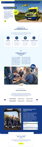 Landing Page  Erste Hilfe und Rettung für Veranstaltung