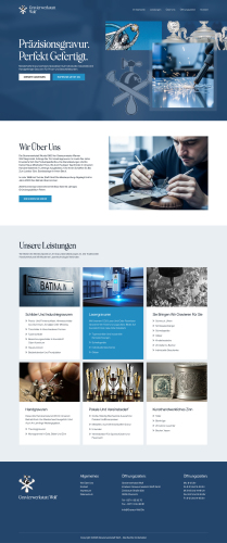 Webdesign für Gravierwerkstatt
