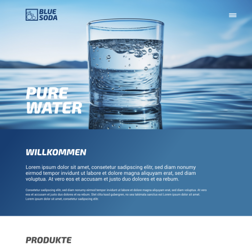 Webdesign für Verkauf, Installation, Instandsetzung und Wartung von Tafelwasseranlagen