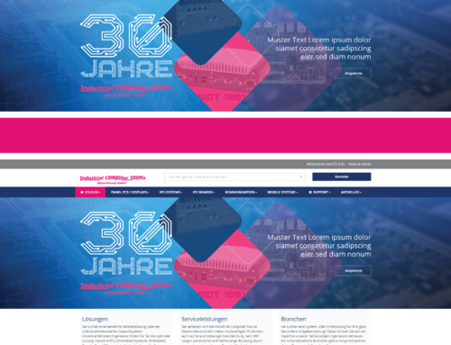 Signatur-Banner für 30 jähriges Jubiläum der Industrial Computer Source
