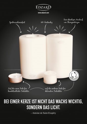 Plakat-Design für Händler von hochwertigen Bilderrahmen, Kerzenleuchtern und Windlichtern